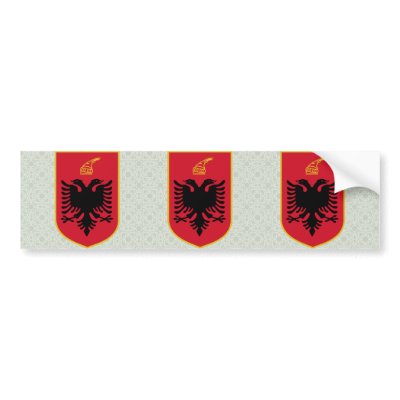Albania Coat of Arms detail Bumper Sticker by representmycountry