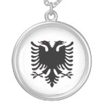 Albania Double Headed Eagle Silver Necklace