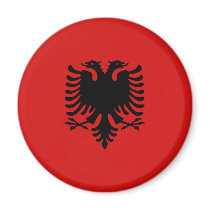 Albania Fisheye Flag Magnet