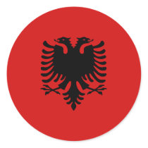 Albania Fisheye Flag Sticker