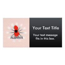 Albania Flag Map 2.0 Photo Card