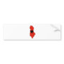 Albania Flag Map full size Bumper Stickers