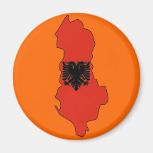 Albania flag map refrigerator magnets