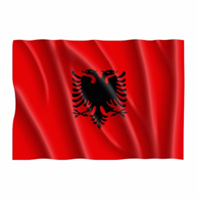 ALBANIA FLAG ACRYLIC CUT OUT by flagshirts