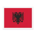 Albania Flag Postcard
