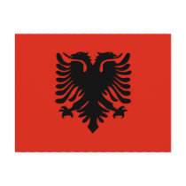 Albania Flag Postcard
