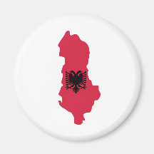 Albania map flag fridge magnets