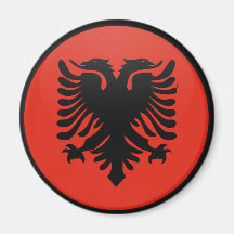 Albania quality Flag Circle Magnet