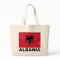 Albania Vintage Flag Tote Bag