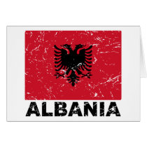 Albania Vintage Flag Greeting Card