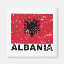 Albania Vintage Flag Magnets