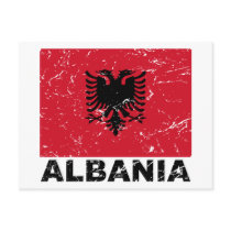 Albania Vintage Flag Post Card