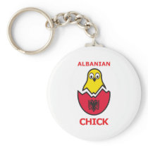 Albanian Chick Key Chain