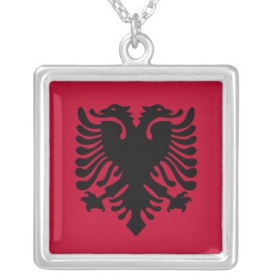 Albanian Flag Necklace by vendetti