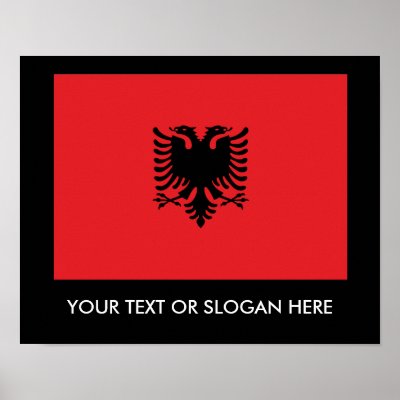 Albanian Flag Poster by Shirtuosity
