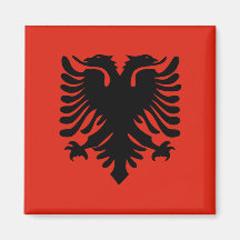 Albanian Flag Refrigerator Magnet