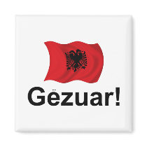 Albanian Gezuar! (Cheers) Fridge Magnets