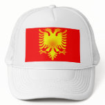 Albanian Golden Eagle Flag Trucker Hat