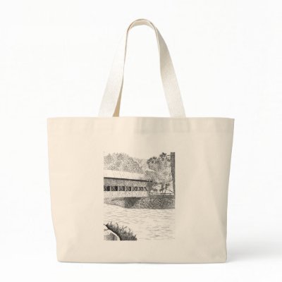 Albany Covered Bridge Canvas Bag by tmurray13