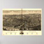 Albany New York 1879 Antique Panoramic Map
