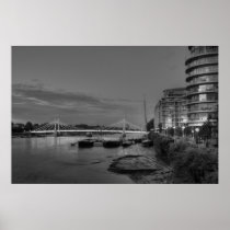 Alber Bridge at night Posters