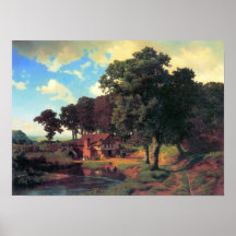 Albert Bierstadt-A rustic mill Print