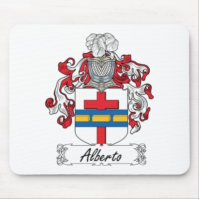Alberto Family Crest Mouse Mat by coatsofarms