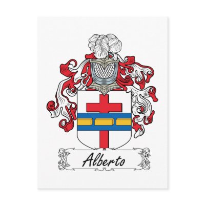 Alberto Family Crest Post Card by coatsofarms