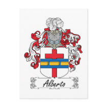 Alberto Family Crest Post Card