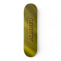 alberto gold custom skateboard deck