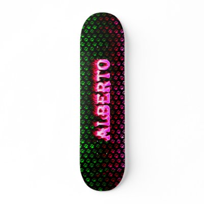 Alberto pink fire Skatersollie skateboard. by skatersollie