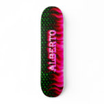 Alberto pink fire Skatersollie skateboard.