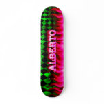 Alberto pink fire Skatersollie skateboard.