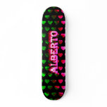 Alberto pink fire Skatersollie skateboard.