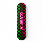 Alberto pink fire Skatersollie skateboard.