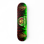 Alberto skull green fire Skatersollie skateboard