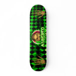Alberto skull green fire Skatersollie skateboard
