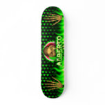 Alberto skull green fire Skatersollie skateboard