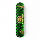 Alberto skull green fire Skatersollie skateboard