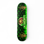 Alberto skull green fire Skatersollie skateboard