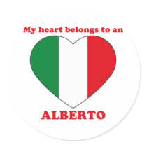 Alberto Round Sticker