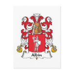 Albin Family Crest Post Card