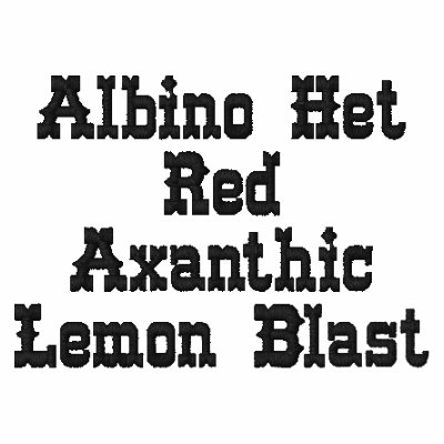 Albino Het Red Axanthic Lemon Blast Embroidered Polo Shirt by repstore