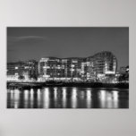 Albion building in black and white in London UK posters