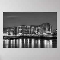 Albion building in black and white in London UK Posters