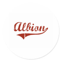 Albion Indiana Classic Design Round Sticker