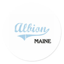 Albion Maine City Classic Round Stickers