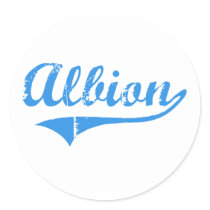 Albion Maine Classic Design Round Stickers