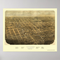 Albion, MI Panoramic Map - 1868 Posters