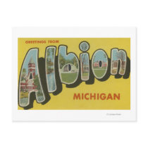 Albion, Michigan - Large Letter Scenes Postcards